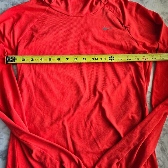 Nike Running Women's Red Dri-Fit  Long Sleeve Hoodie Size S - Picture 9 of 10